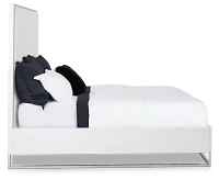 Miami White Uph Platform Bed