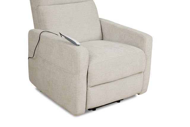 Talon Light Gray Fabric Power Lift Recliner