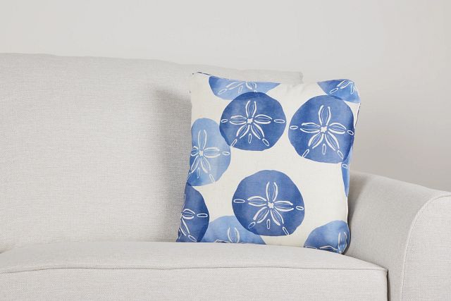 Sand Dollar Blue 18" Accent Pillow