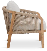 Laguna Light Tone Chair With Gray Cushion