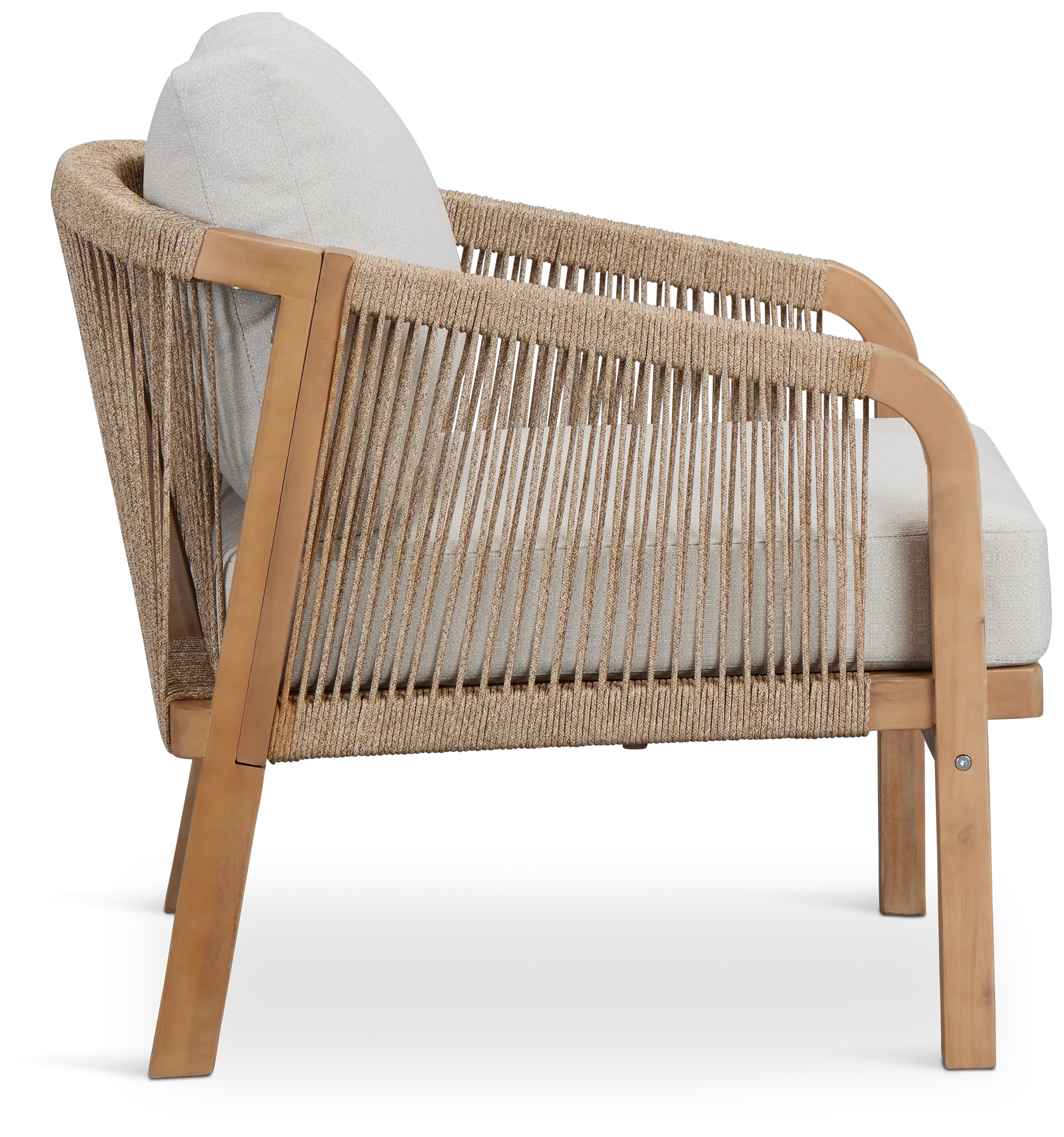 Laguna Light Tone Chair With Gray Cushion