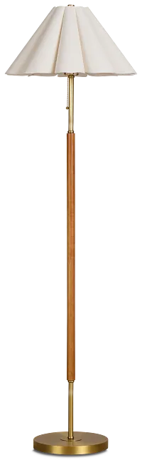 Oskar Gold Metal Floor Lamp