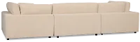 Lounge Light Beige Fabric Double Chaise Sectional