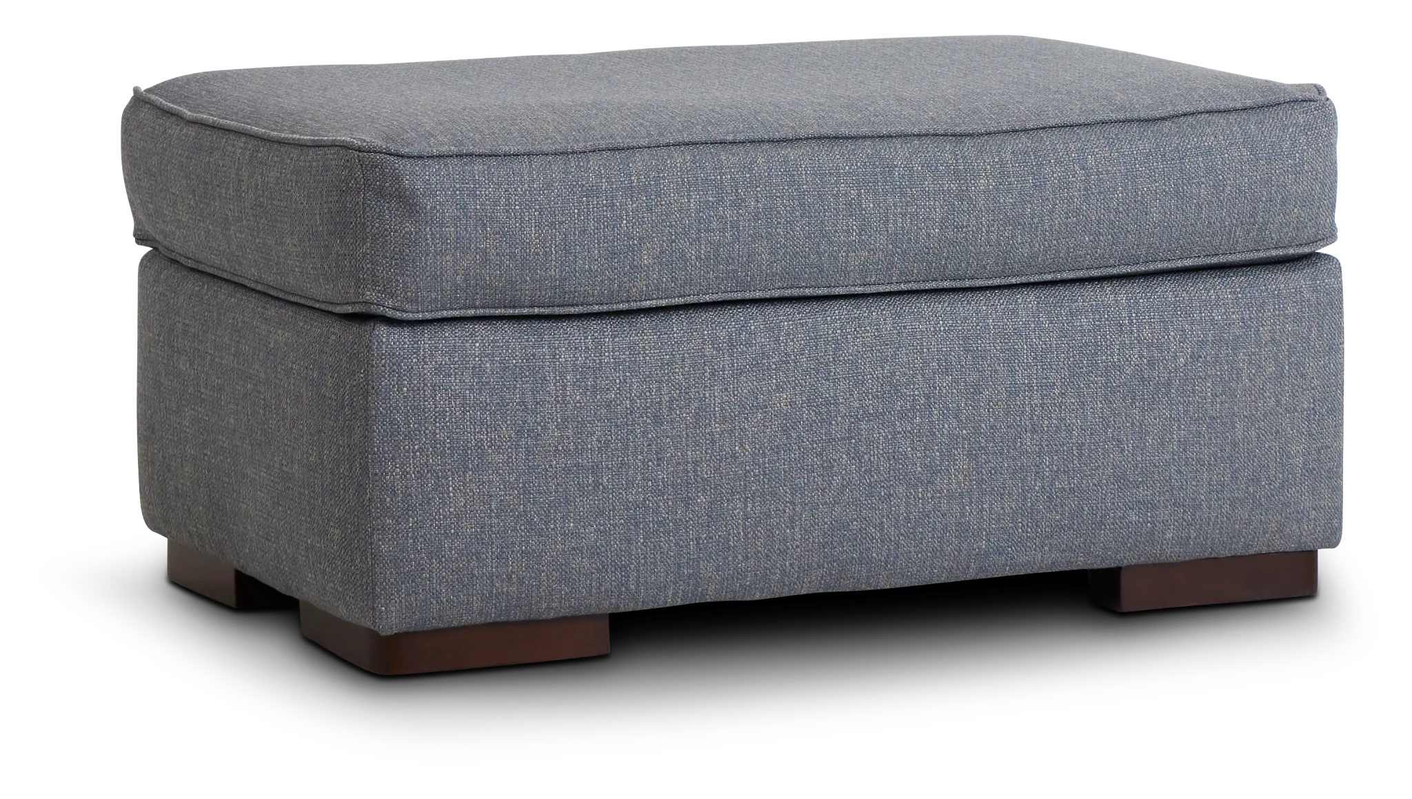 Austin Blue Fabric Ottoman