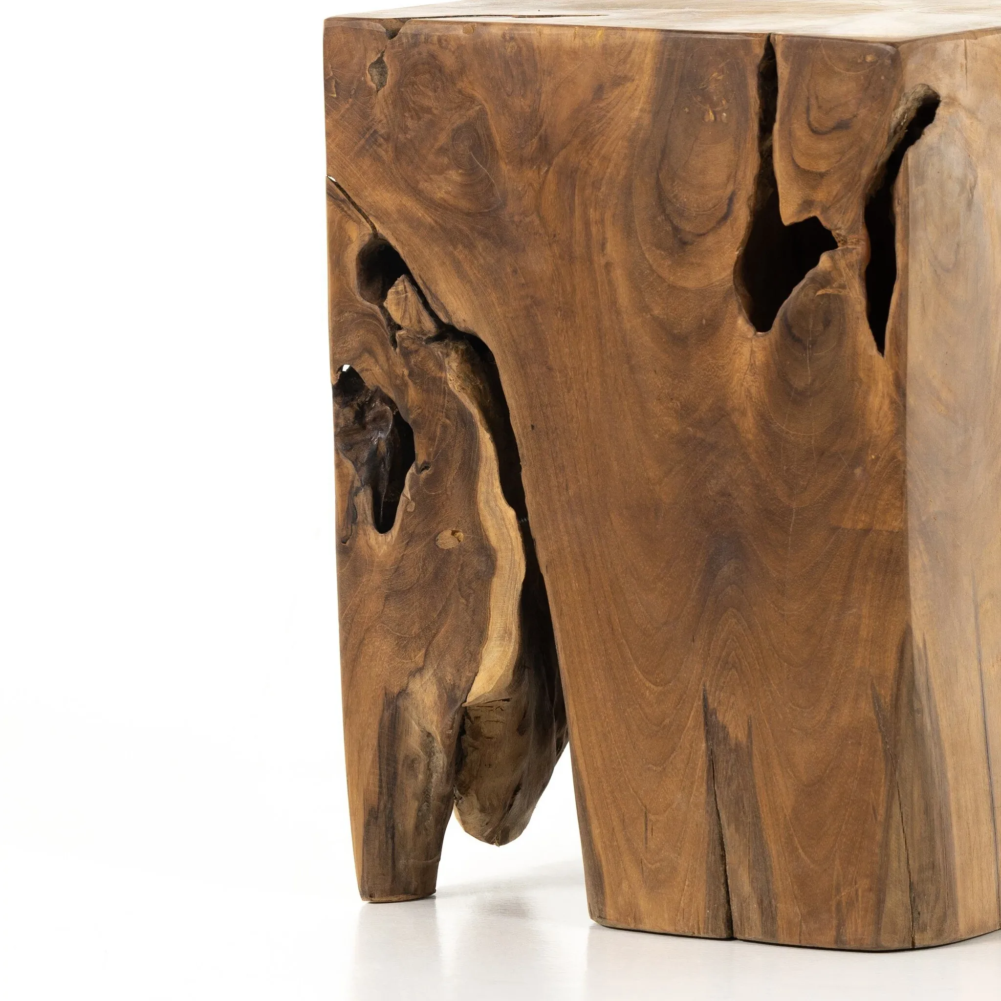 Byron Mid Tone Teak Accent Stool