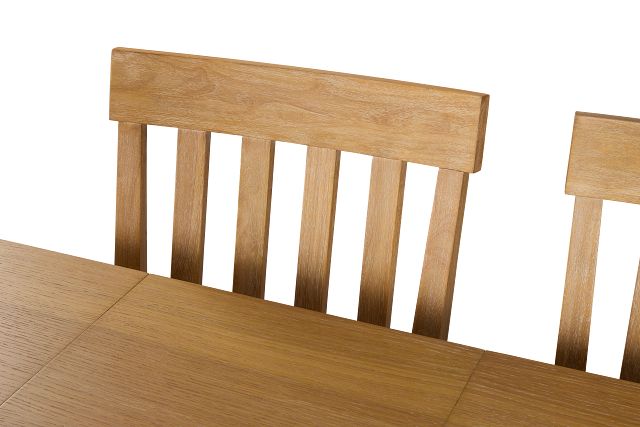 Nantucket Two-tone Light Tone Trestle Table & 4 Light Tone Chairs