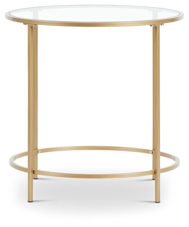 Morali Gold Round End Table