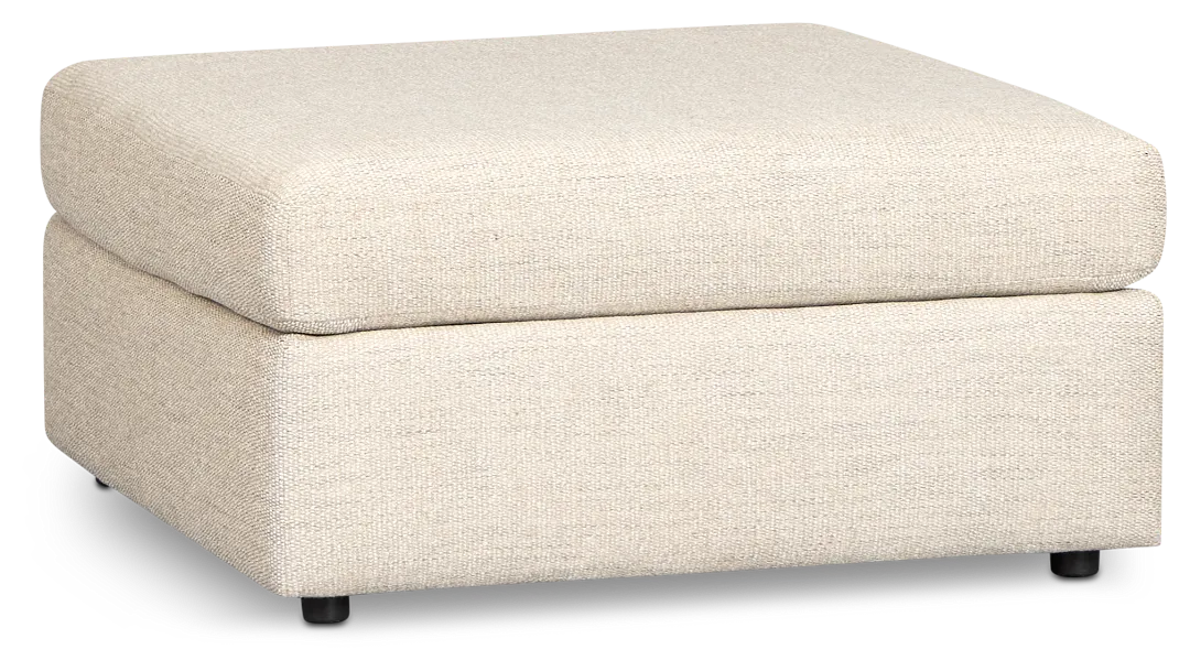 Maxwell Light Gray Fabric Cocktail Ottoman