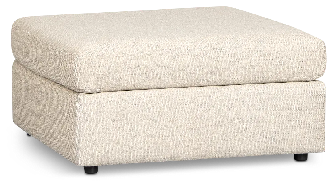 Maxwell Light Gray Fabric Cocktail Ottoman Maxwell Light Gray Fabric Cocktail Ottoman