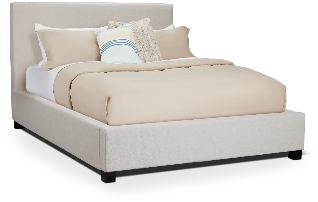 Monica Beige Uph Platform Bed Monica Beige Uph Platform Bed