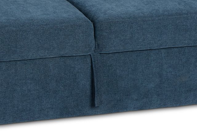 Addie Blue Fabric Medium Right Chaise Storage Sleeper Sectional