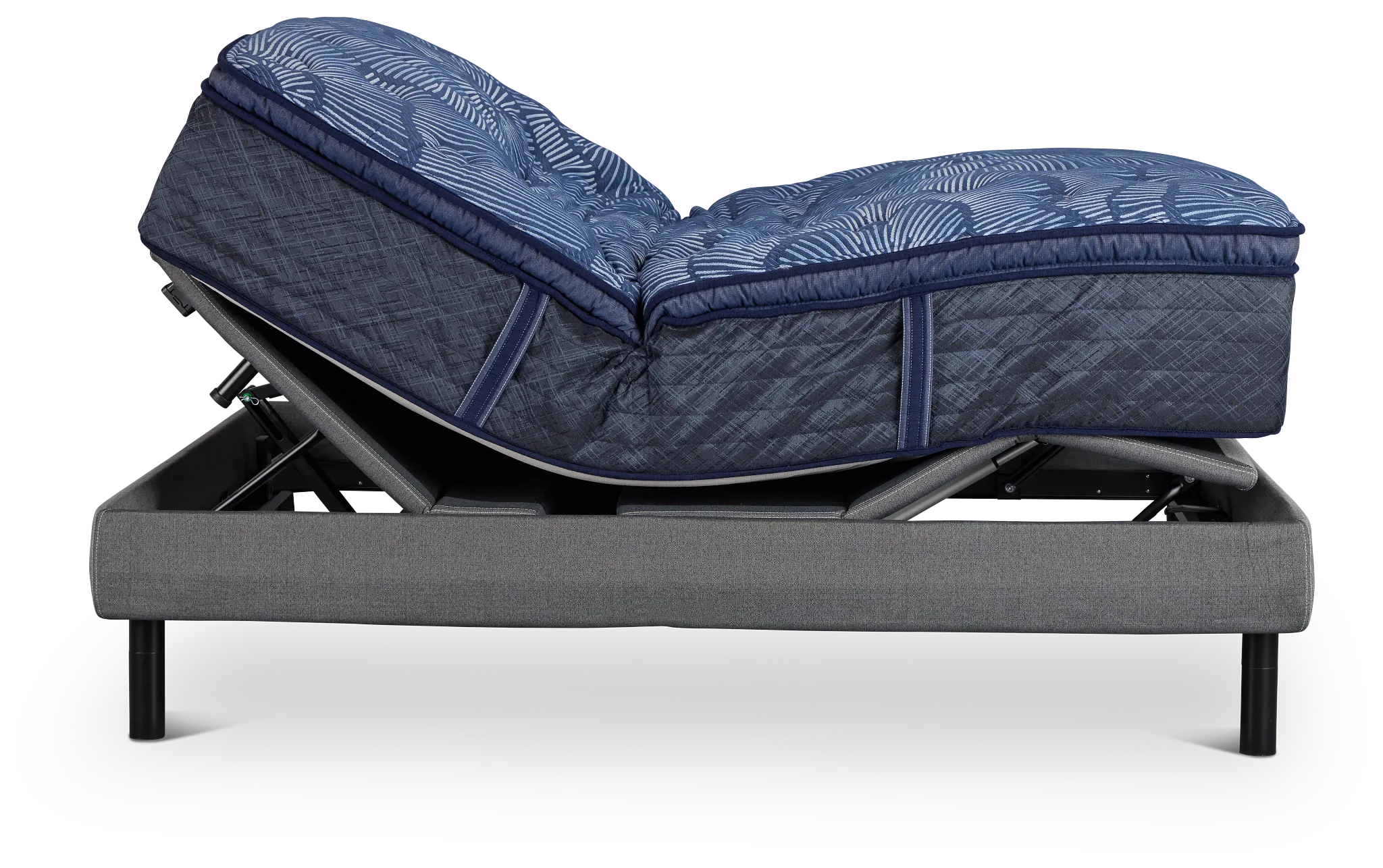 Serta Perfect Sleeper Cobalt Calm Plush Motion Perfect 4 Adjustable Base Set