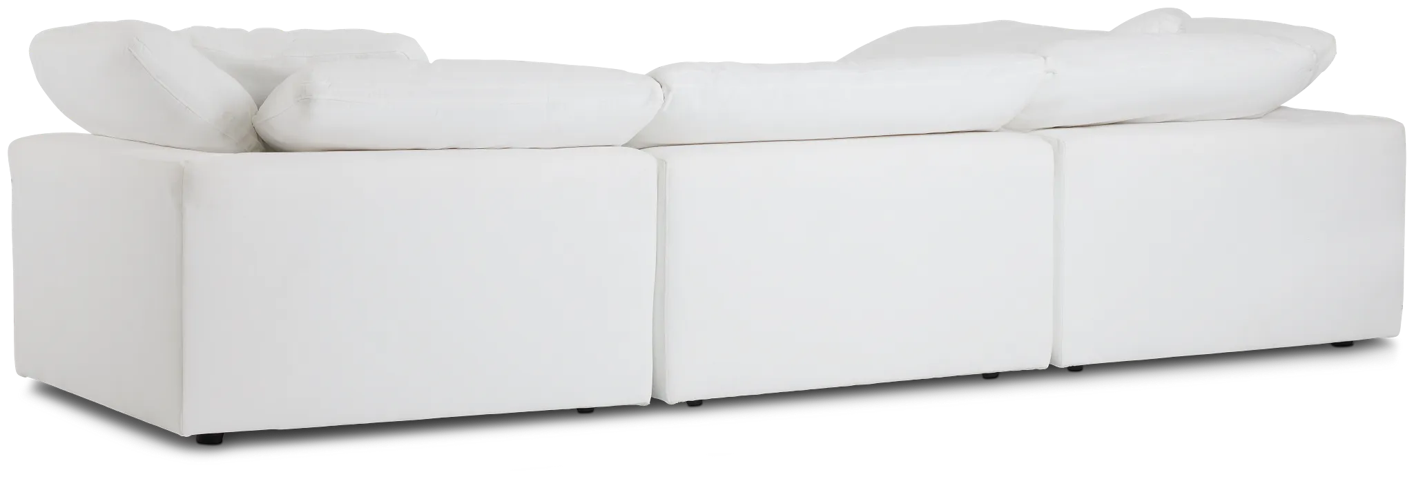 Nixon White Fabric 5pc Bumper Sectional