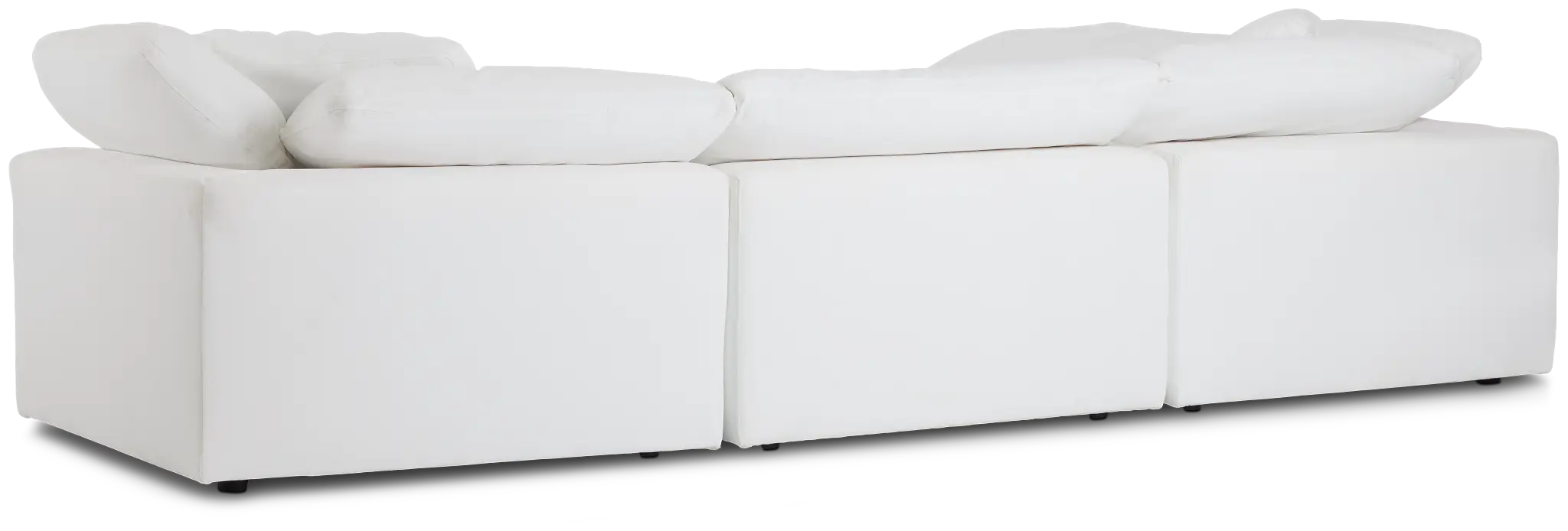 Nixon White Fabric 5pc Bumper Sectional Nixon White Fabric 5pc Bumper Sectional