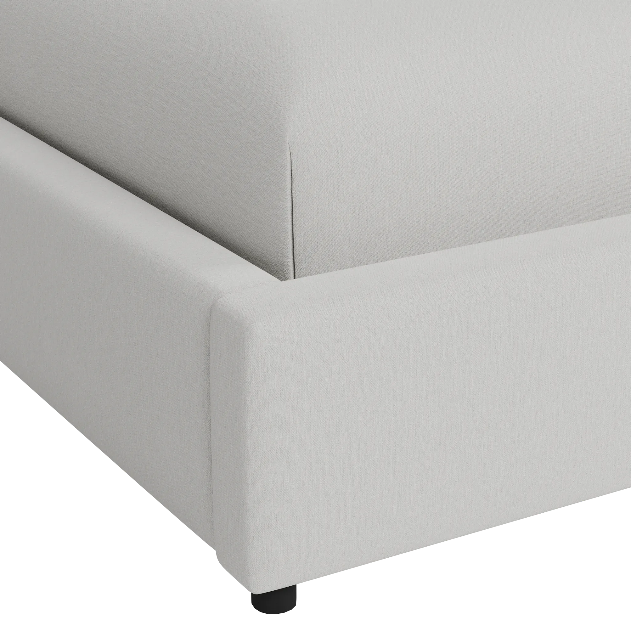 Grayton Delray Pewter 44" Upholstered Platform Bed