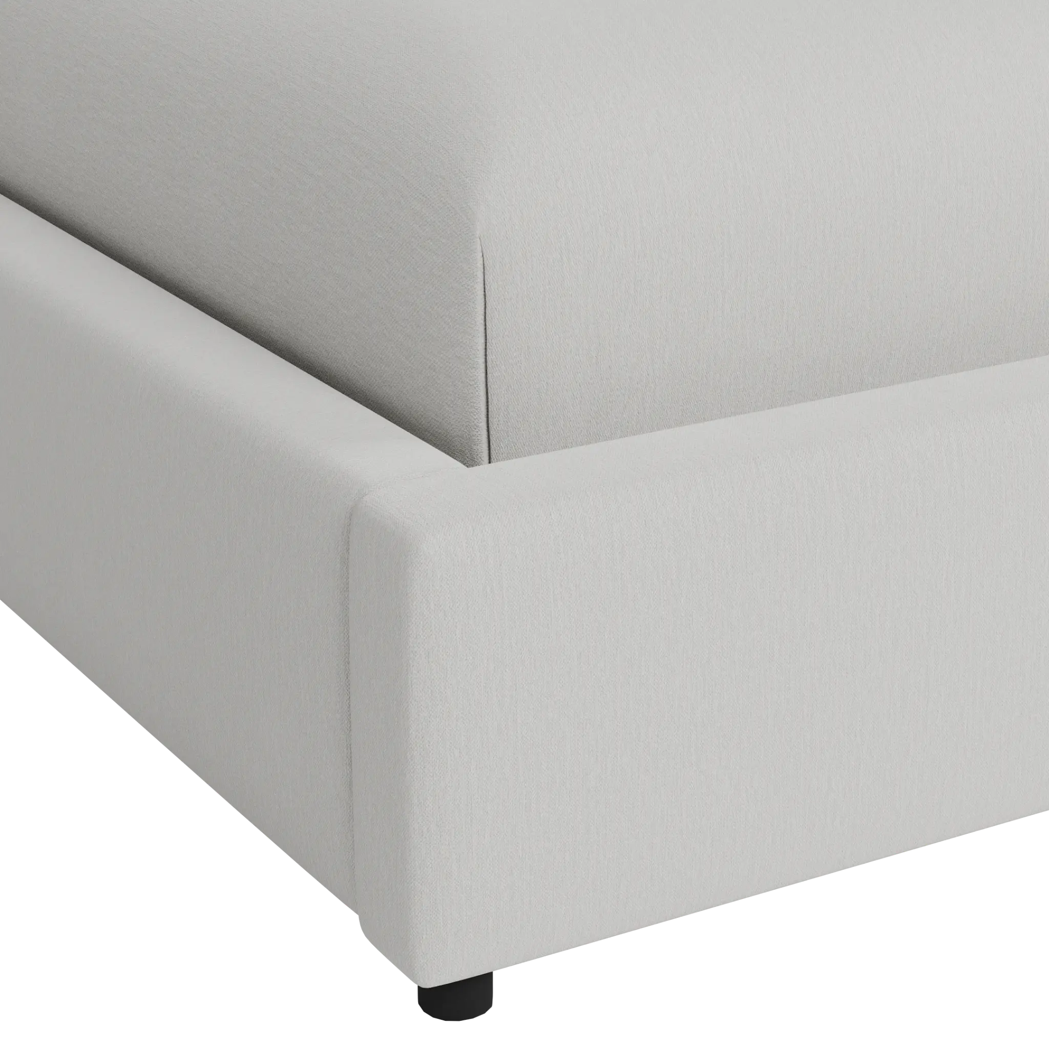 Grayton Delray Pewter 44" Upholstered Platform Bed Grayton Delray Pewter 44" Upholstered Platform Bed