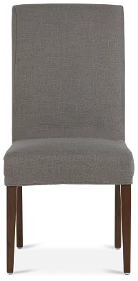 Harbor Dark Gray Short Slipcover Chair With Medium-tone Leg