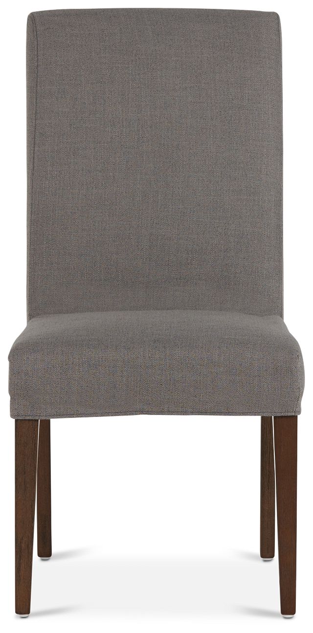 Harbor Dark Gray Short Slipcover Chair With Medium-tone Leg (3)