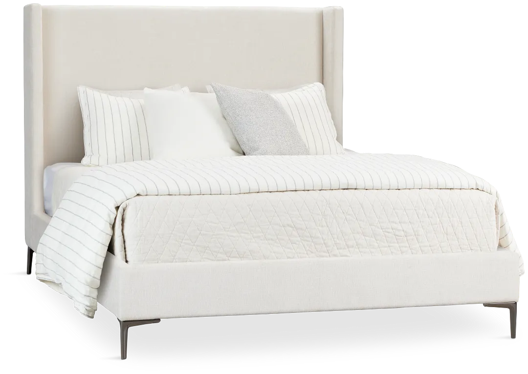 Kent Light Beige Uph Panel Bed