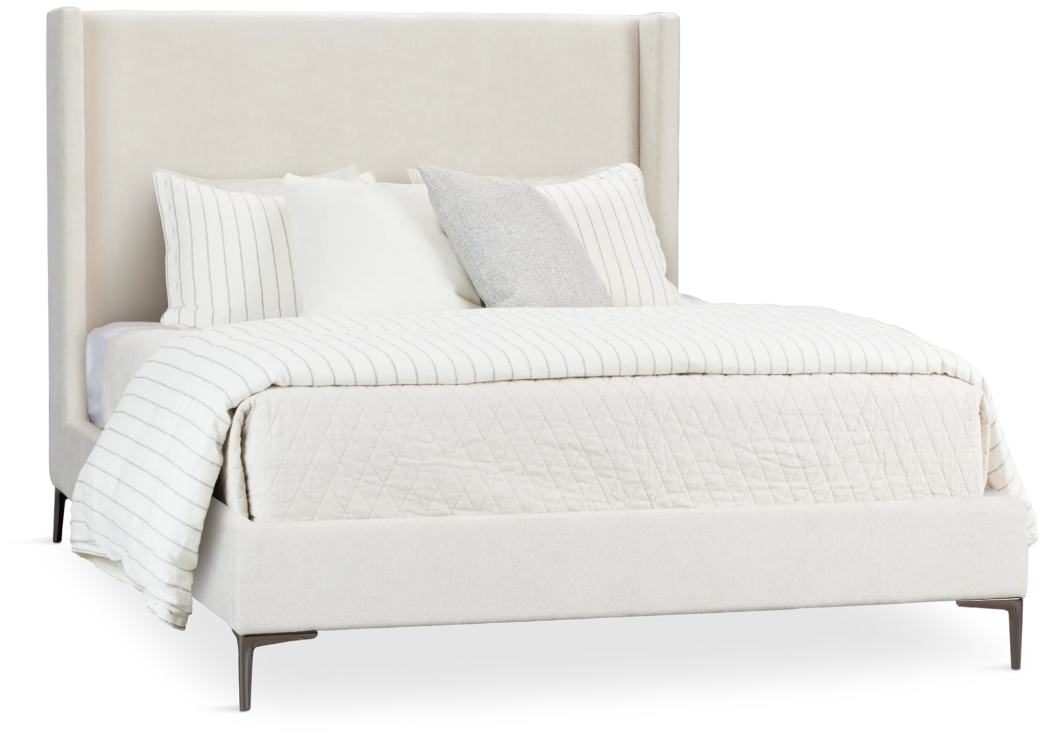 Kent Light Beige Uph Panel Bed