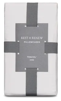Rest & Renew Tencel White 300 Thread Set Of 2 Pillowcases