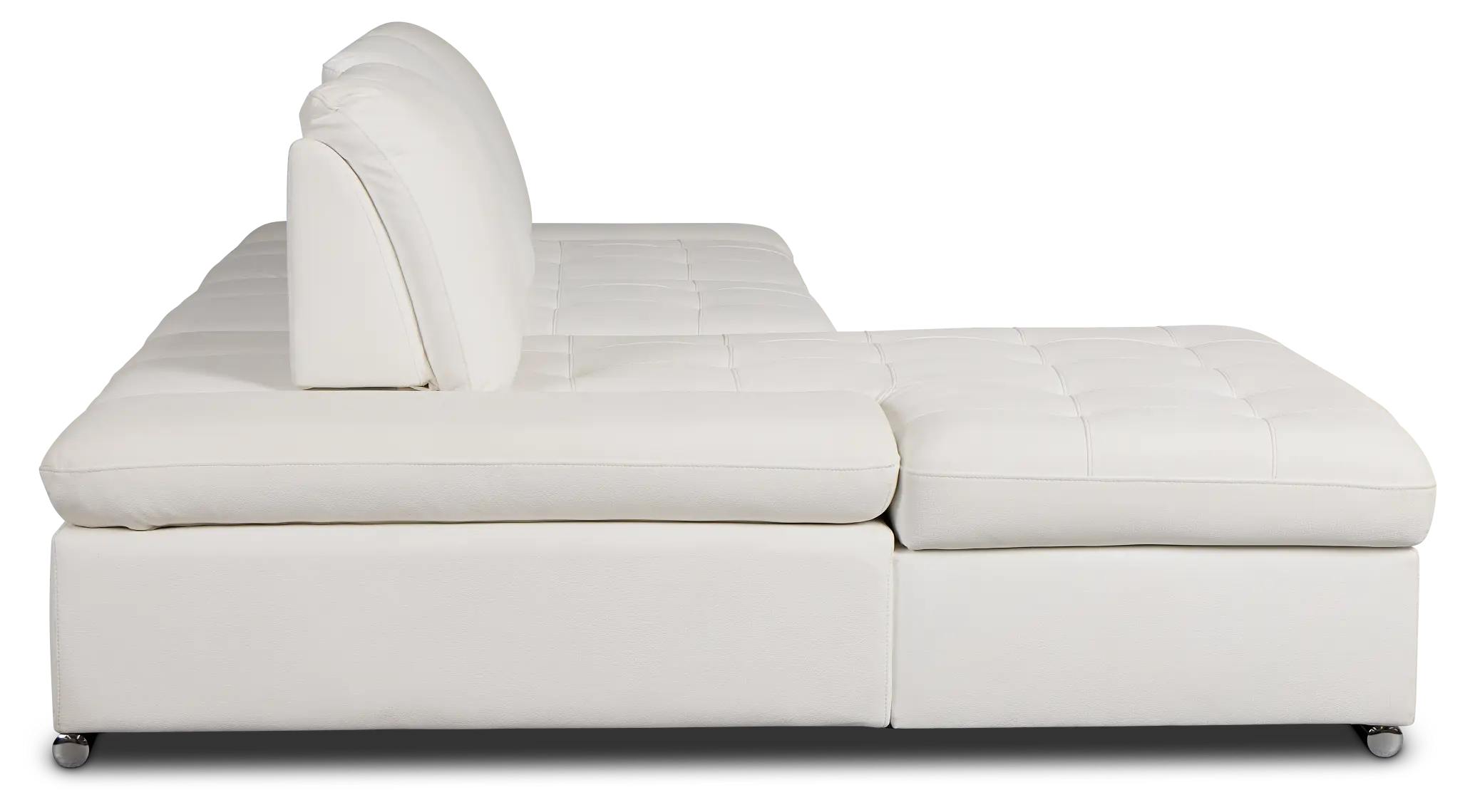 Eden White Micro Left Chaise Sleeper Sectional Eden White Micro Left Chaise Sleeper Sectional