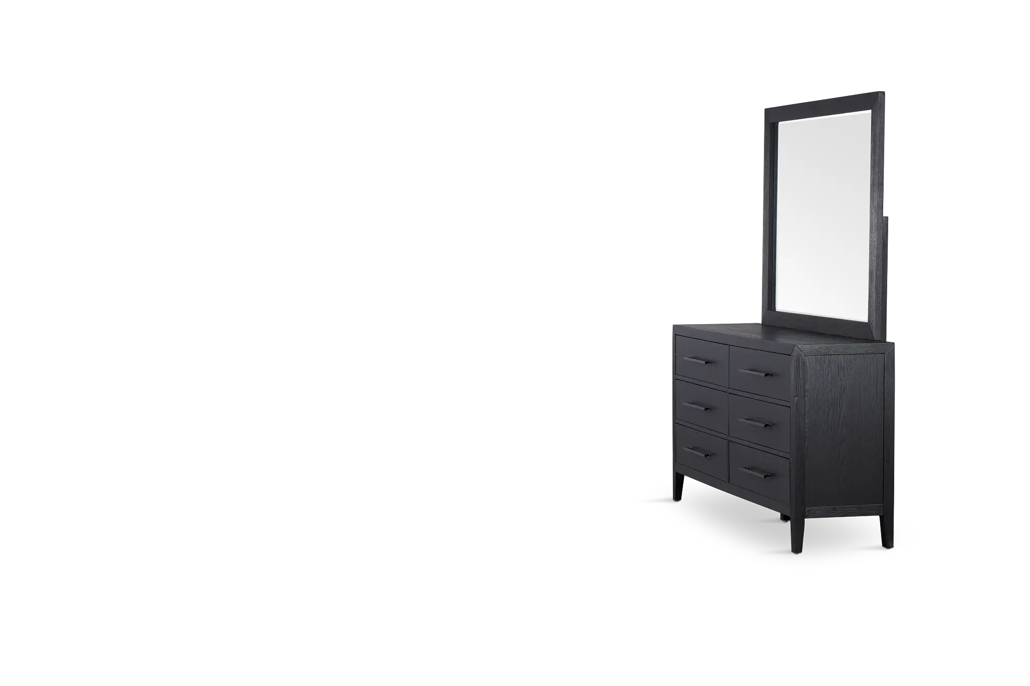 Alden Black Dresser & Mirror Alden Black Dresser & Mirror