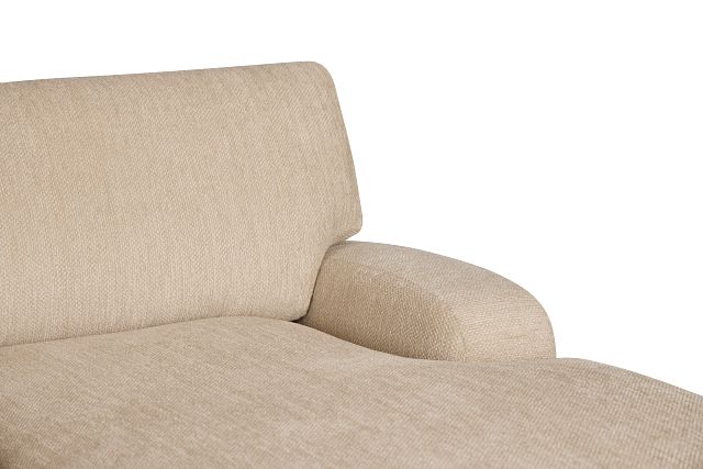 Alpha Beige Fabric Medium Right Chaise Sectional