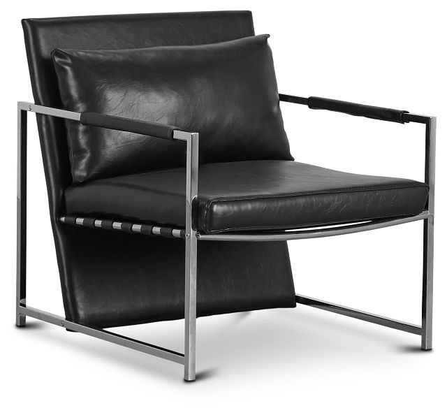 Russell Black Uph Accent Chair