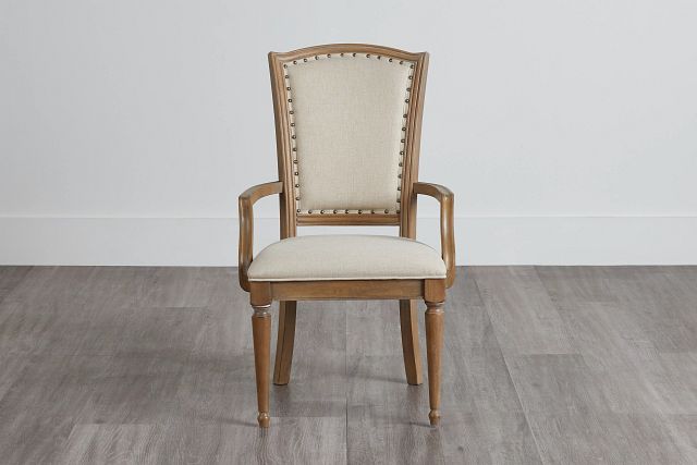 Haddie Light Tone Wood Arm Chair (2)