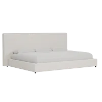 Grayton Merino Light Beige 54" Upholstered Platform Bed