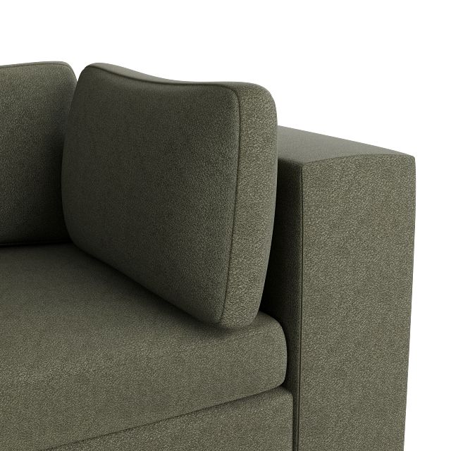 Destin Sutton Green Fabric 5pc Bumper Sectional