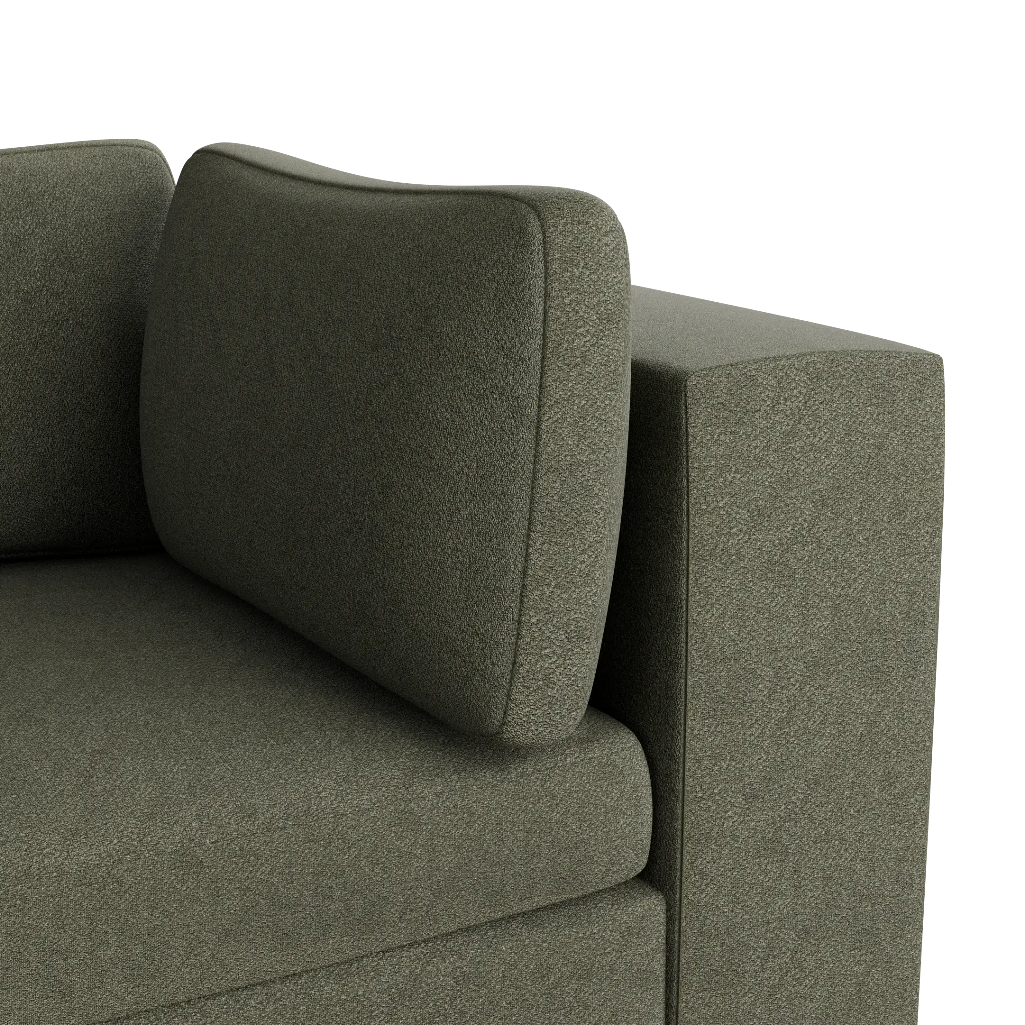 Destin Sutton Green Fabric 5pc Bumper Sectional Destin Sutton Green Fabric 5pc Bumper Sectional