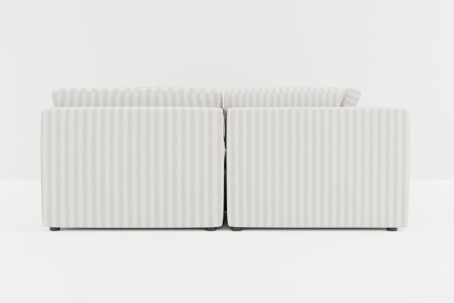 Destin Sea Lane Light Gray Fabric 6-piece Pit Sectional