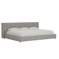Grayton Sea Lane Dark Blue 44" Upholstered Platform Bed