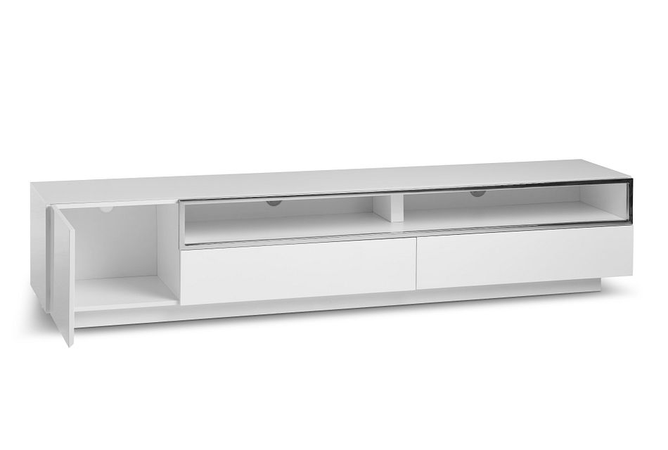 Vancouver WHITE 86" TV Stand, (2)