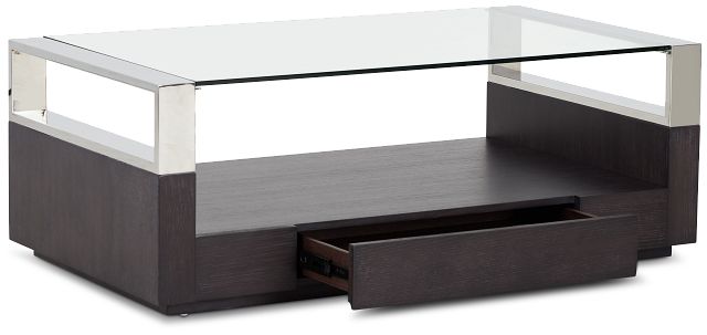 Remus Dark Tone Storage Rectangular Coffee Table | Living Room 