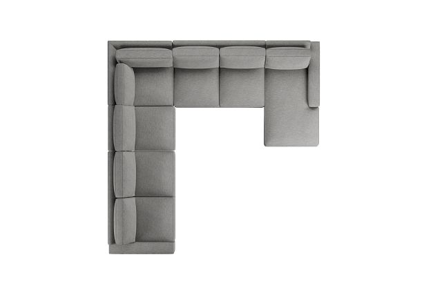 Edgewater Victory Gray Large Right Chaise Sectional