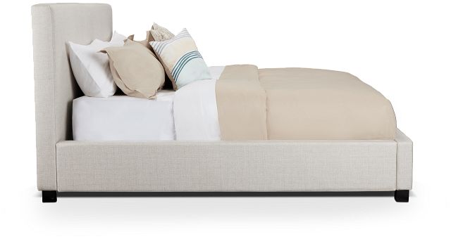 Monica Beige Uph Platform Bed