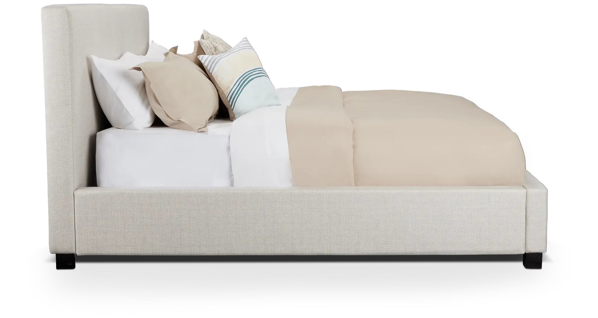 Monica Beige Uph Platform Bed Monica Beige Uph Platform Bed