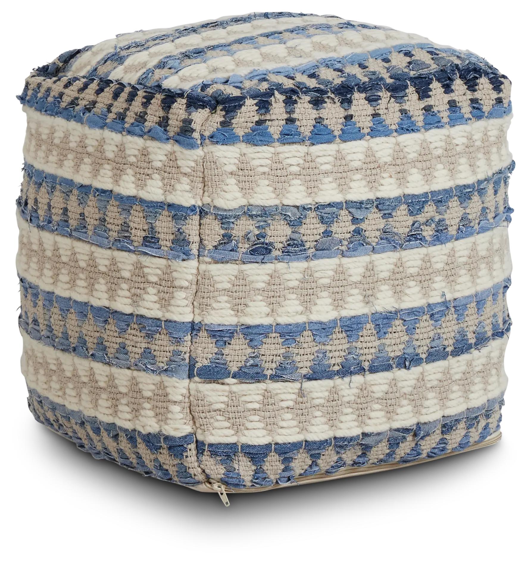 Numire Blue Accent Pouf Numire Blue Accent Pouf