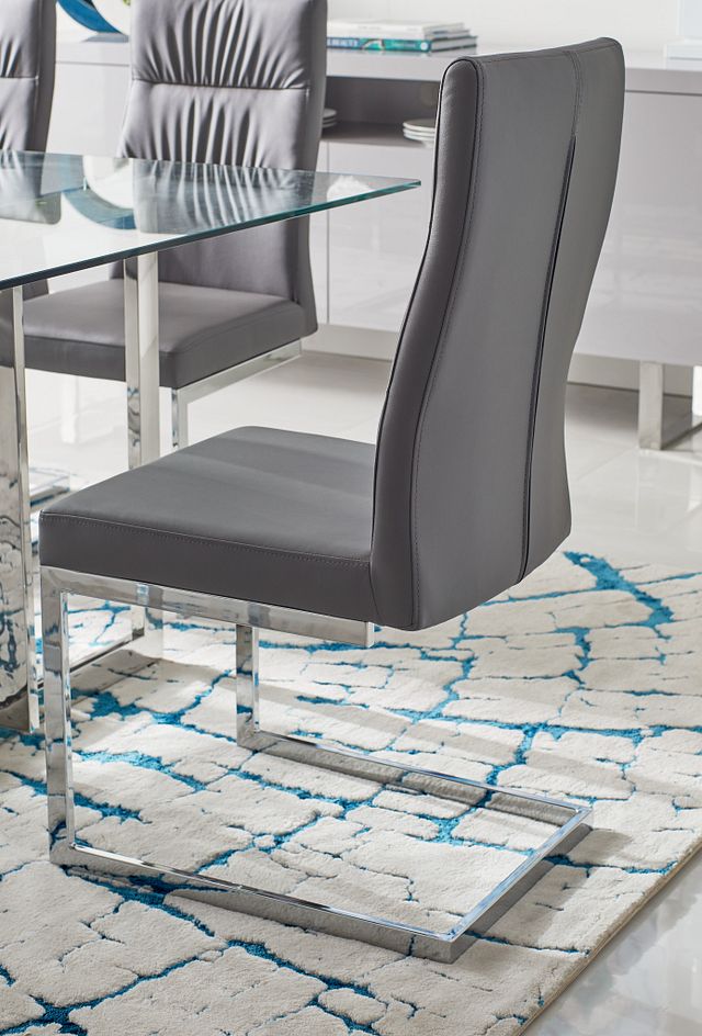 Bronx Gray Upholstered Side Chair
