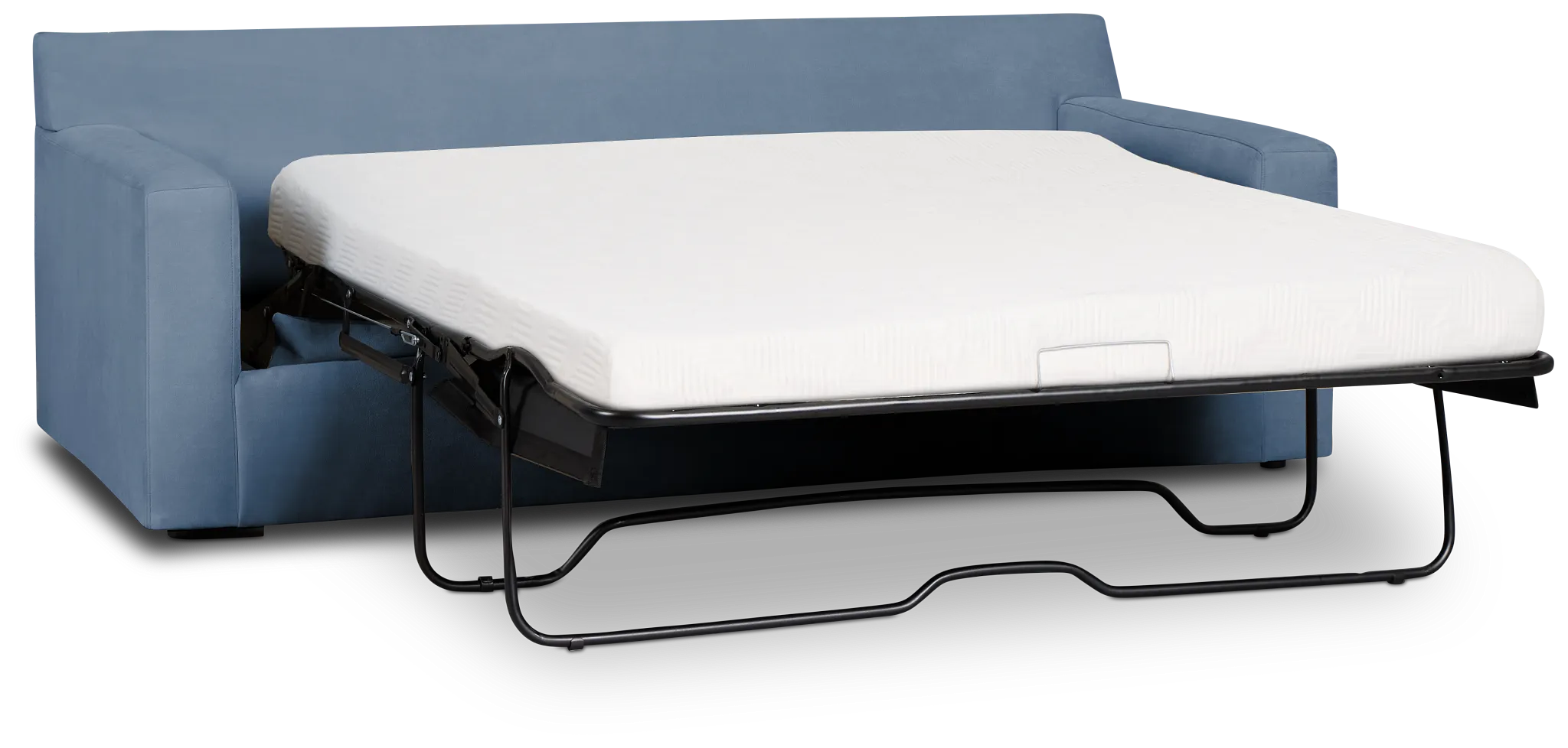 Hudson Blue Fabric Memory Foam Sleeper