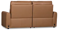 Edison Medium Brown Leather/Vinyl 2-piece Modular Power Reclining Sofa