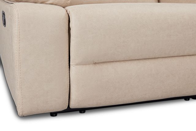 Peyton Beige Micro Large Dual Manually Reclining Two-arm Sectional
