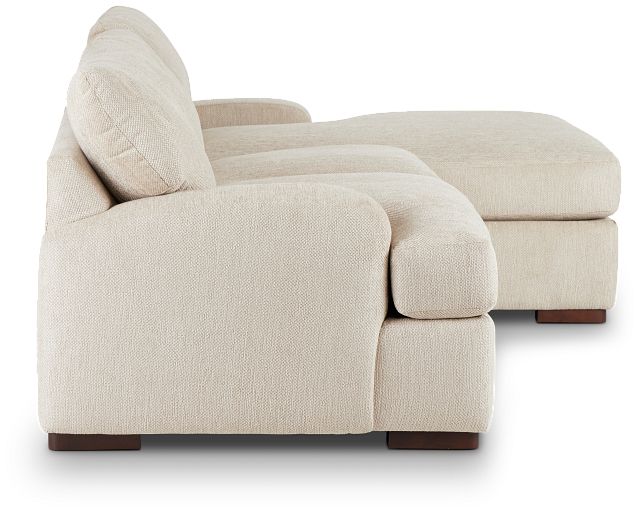 Alpha Beige Fabric Right Chaise Sectional (2)