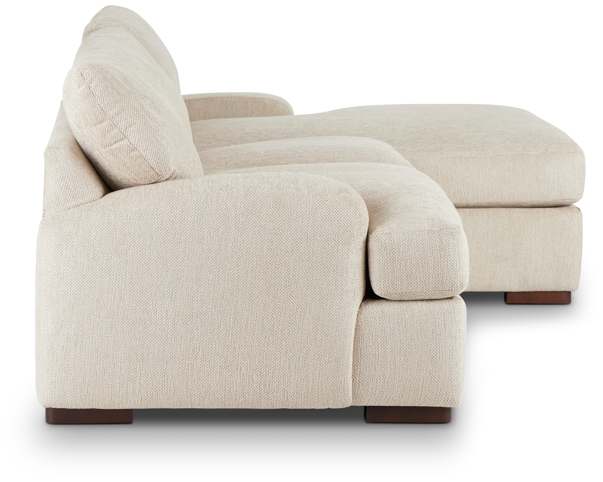 Alpha Beige Fabric Right Chaise Sectional Alpha Beige Fabric Right Chaise Sectional