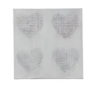 Heart Silver Canvas Wall Art