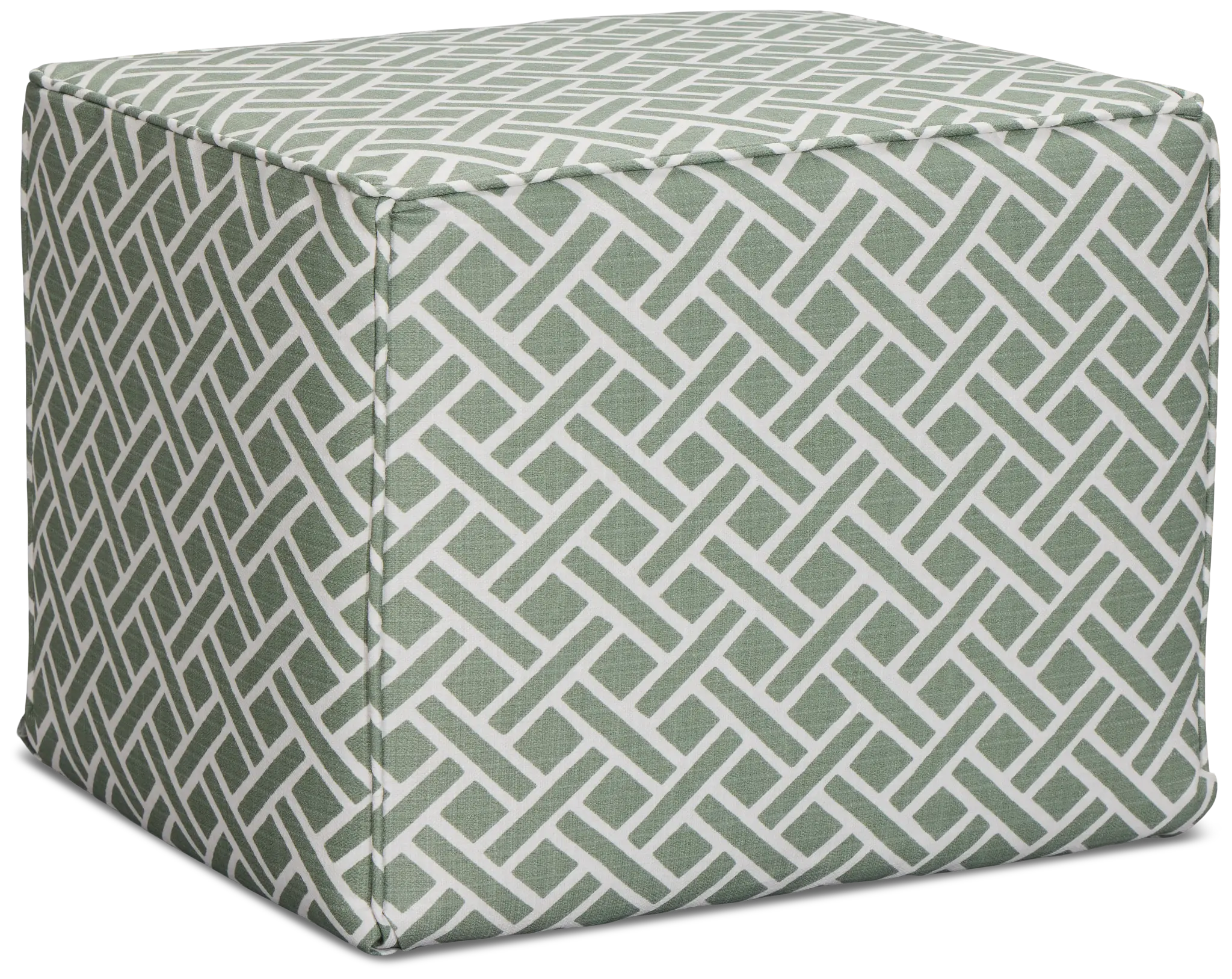 Eastwood Green Fabric Accent Pouf Eastwood Green Fabric Accent Pouf