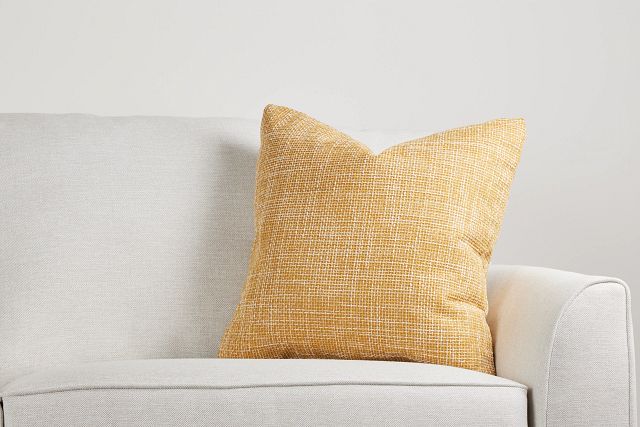 Sutton Yellow 22" Accent Pillow
